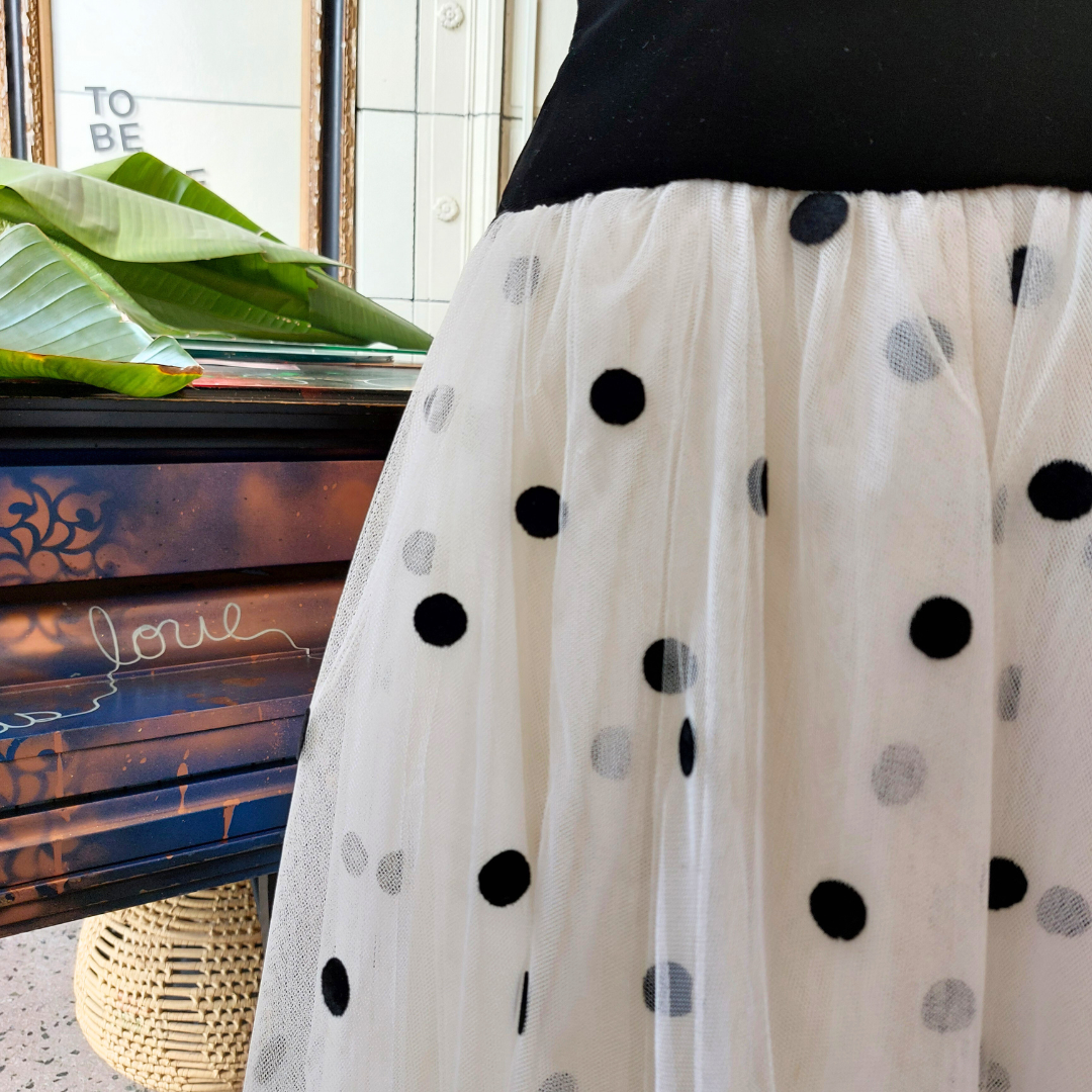 Strapless Tulle Polka Dot