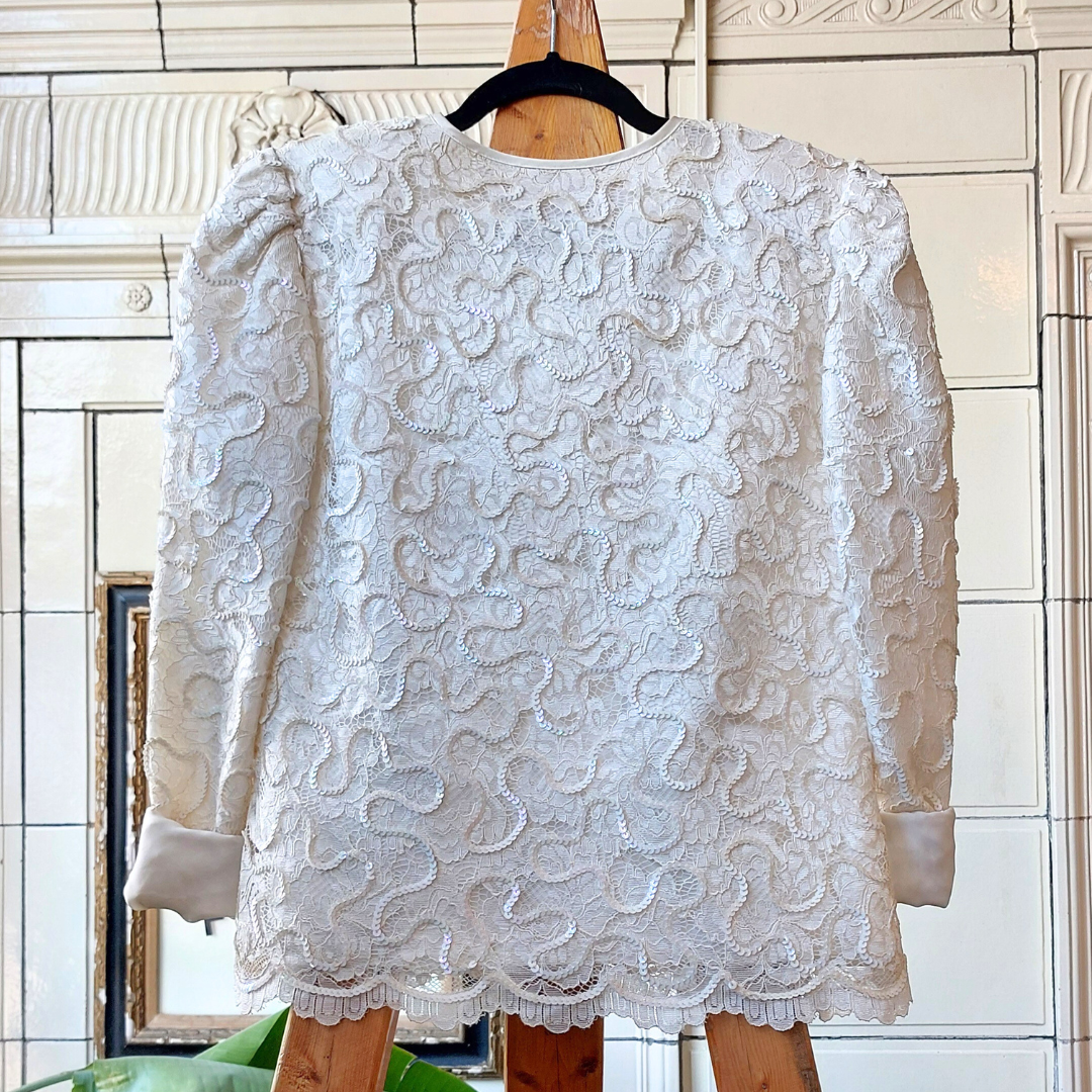White Crossover Sequin
