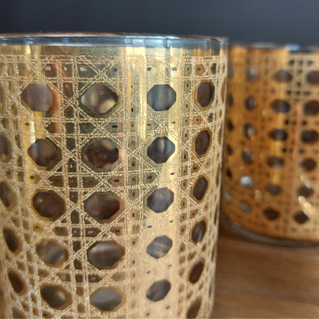 Gold Pattern Rocks Glasses