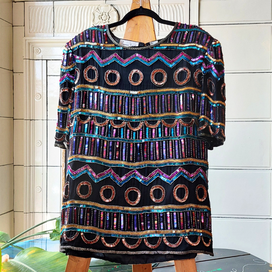Black Pattern Sequin