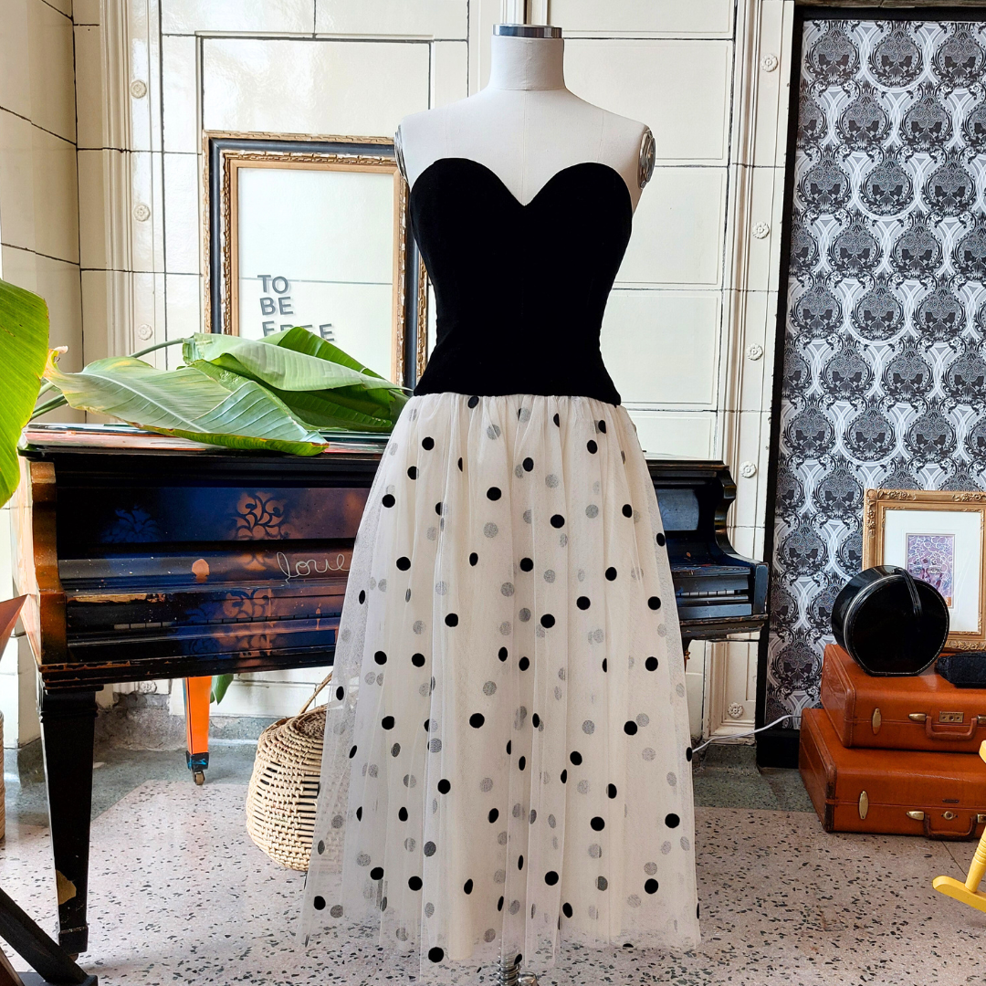 Strapless Tulle Polka Dot