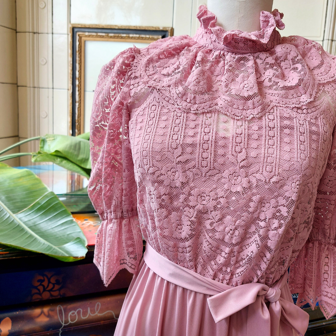 Mauve Lace Midi