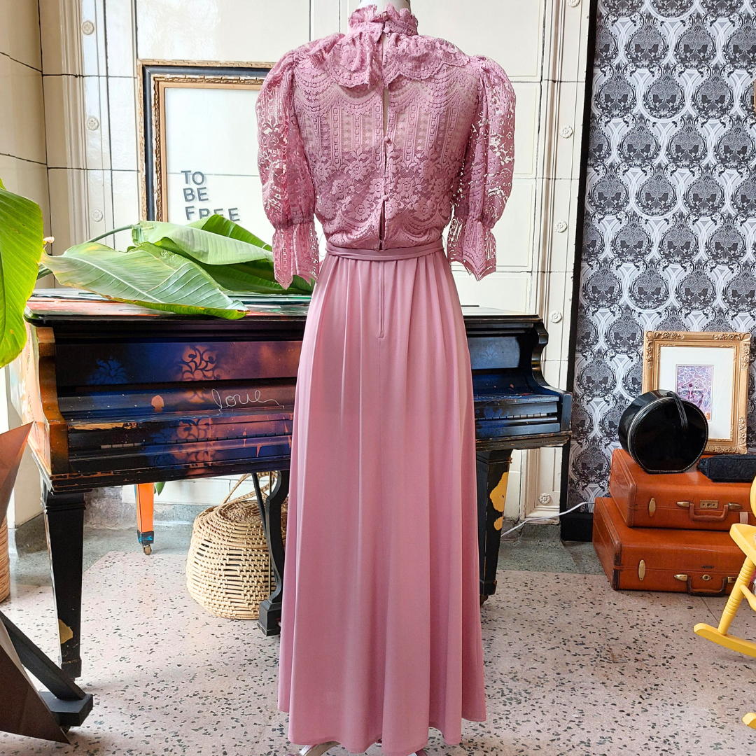 Mauve Lace Midi