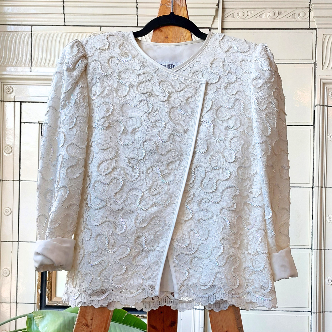 White Crossover Sequin