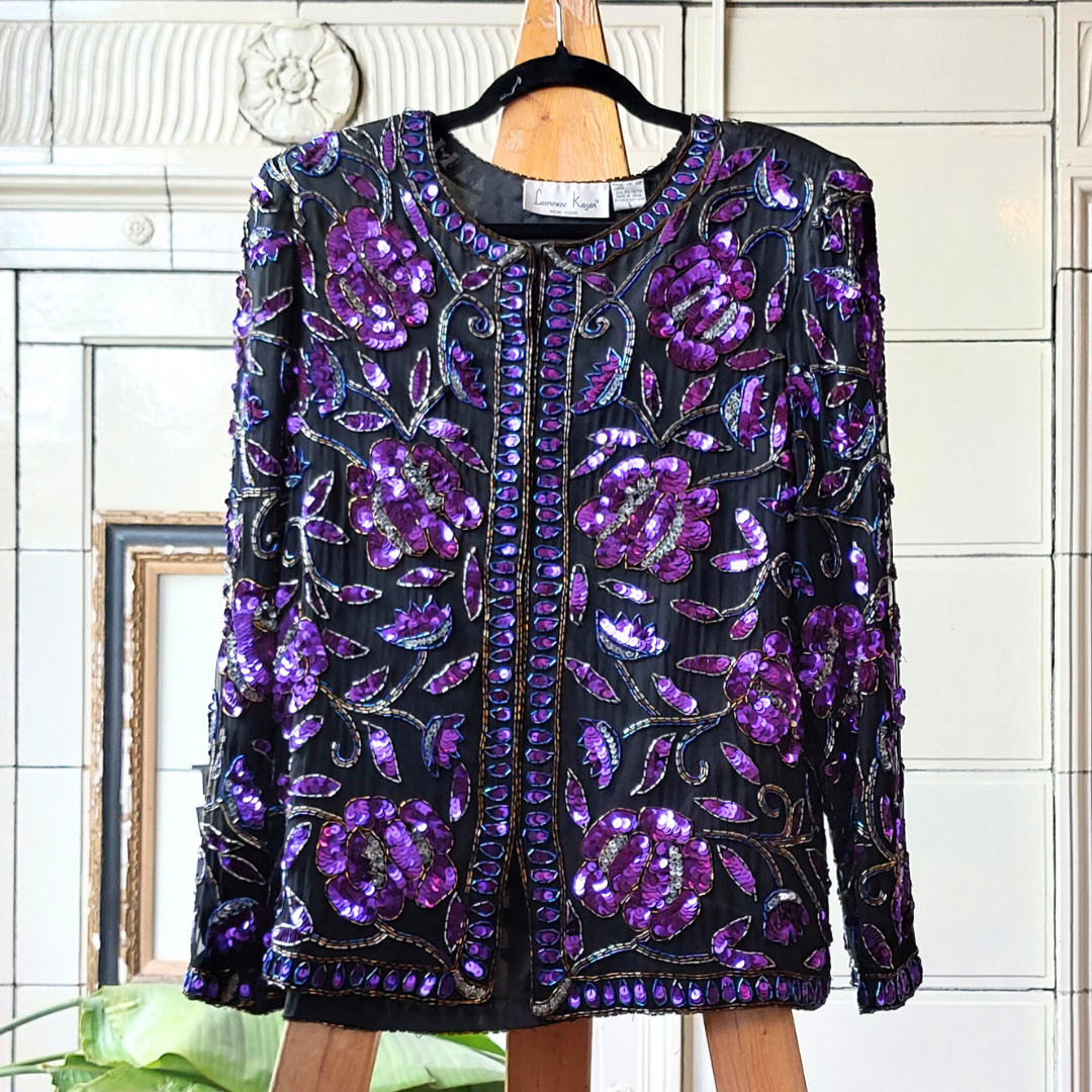 Black Purple Sequin