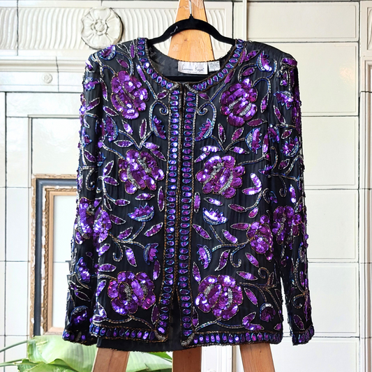 Black Purple Sequin