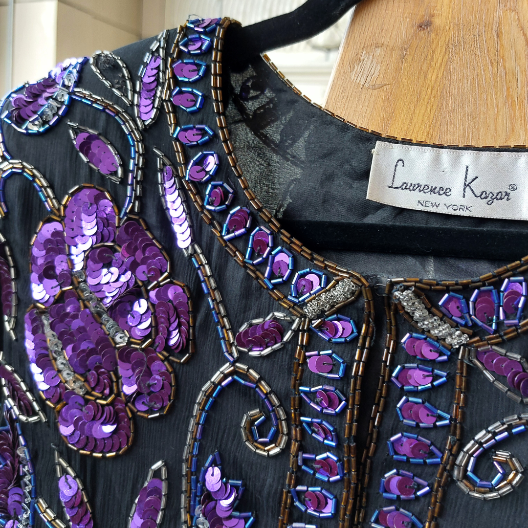 Black Purple Sequin