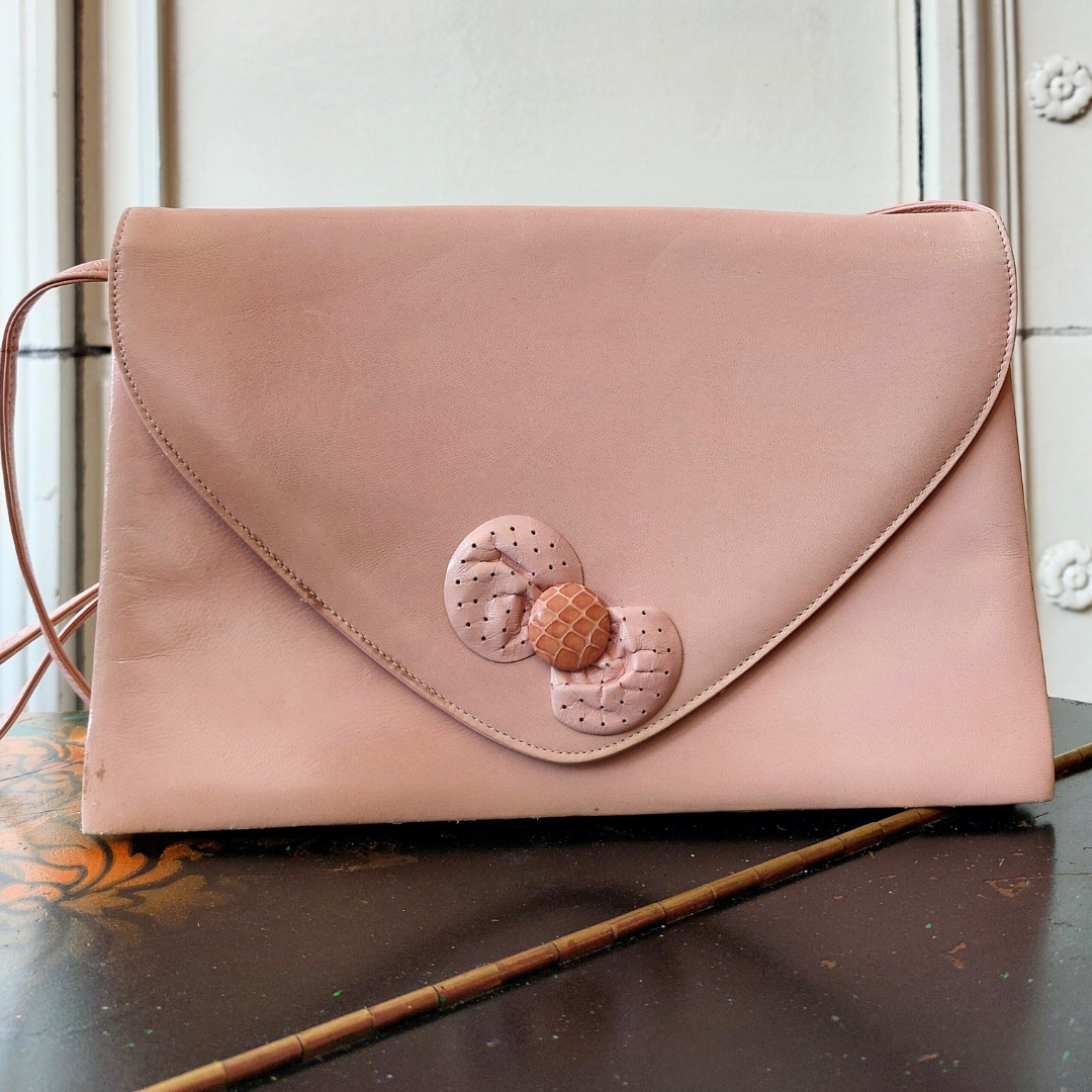 Pink Leather Envelope