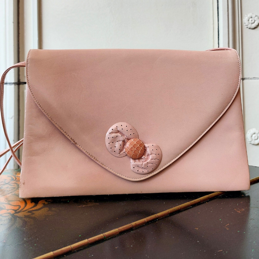 Pink Leather Envelope
