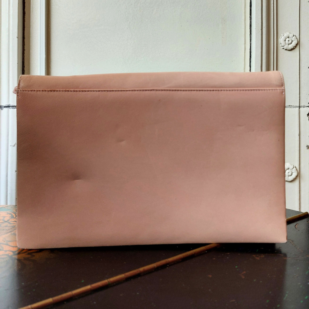 Pink Leather Envelope