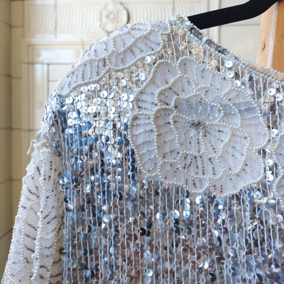 White Flower Sequin