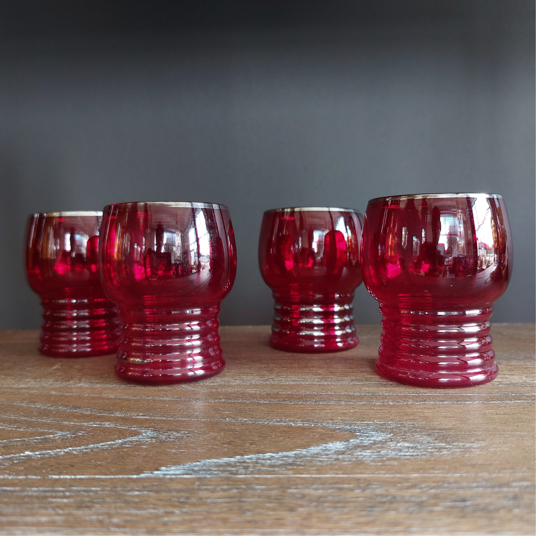 Art Nouveau Cordial Glasses