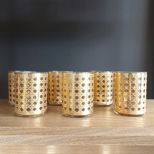 Gold Pattern Rocks Glasses